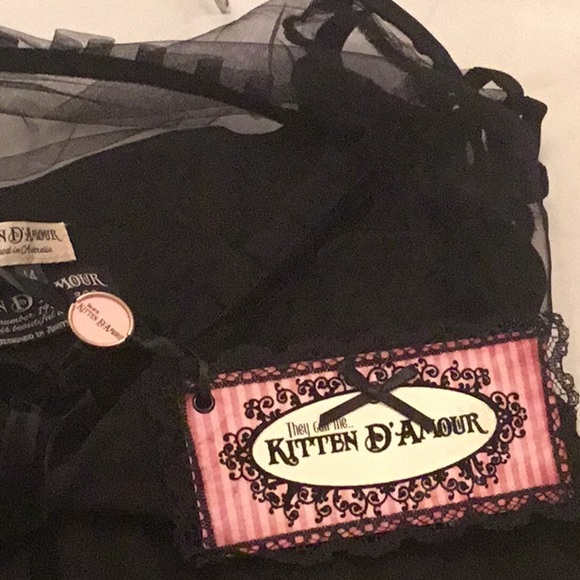 NWT Kitten D’Amour La Donna Italiana Jersey Flutter Sleeve Top - Picture 7 of 12